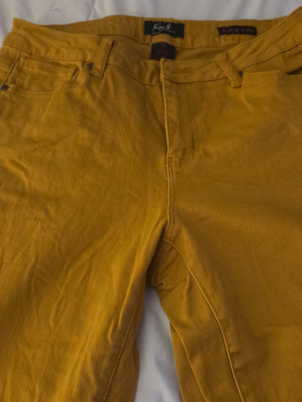 Style & Co. Women’s Mustard Yellow Slim Chinos
